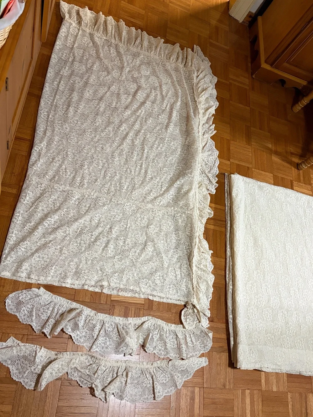 Lace Curtains 10-Piece Set – Cream Vintage JCPenney Made in USA